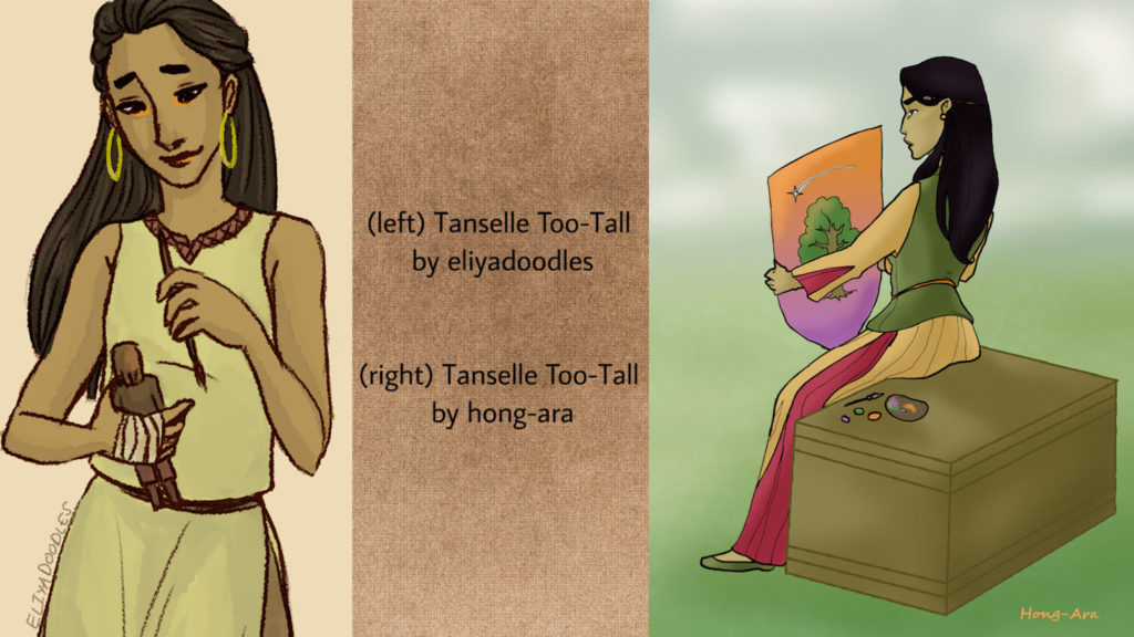 Tanselle Too-Tall by Eliyadoodles (left) & Hong-Ara (right)