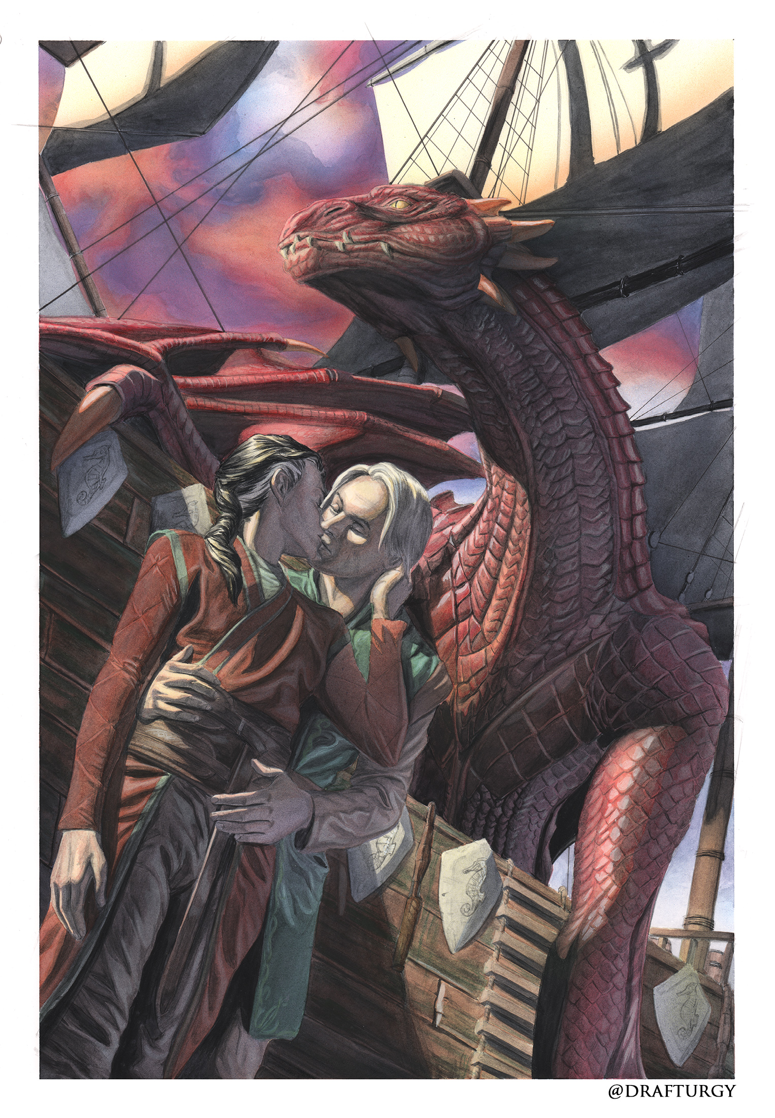 Rhaenys Targaryen & Corlys Velaryon by Drafturgy