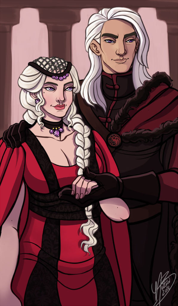 Dance of the Dragons - Rhaenyra and Daemon by NaomiMakesArt