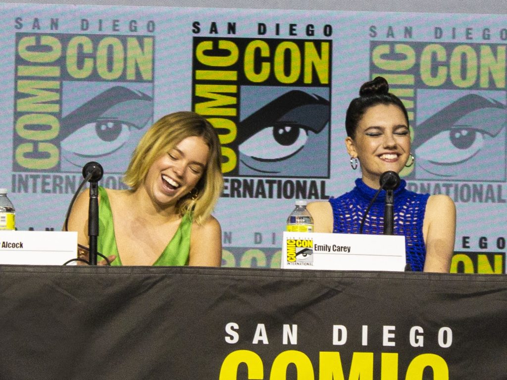 Milly Alcock and Emily Carey at San Diego Comic-Con 2022 (House of the Dragon panel)