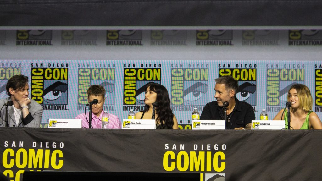 Matt Smith, Emma D'Arcy, Olivia Cooke, Paddy Considine, and Milly Alcock at San Diego Comic-Con 2022