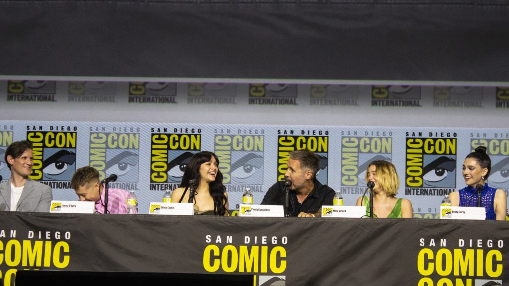 Matt Smith, Emma D'Arcy, Olivia Cooke, Paddy Considine, Milly Alcock, and Emily Carey at San Diego Comic-Con 2022