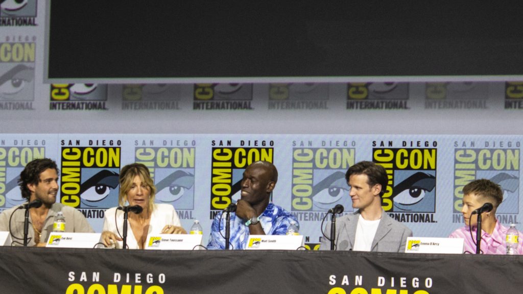 Fabien Frankel, Eve Best, Steve Toussaint, Matt Smith, and Emma D'Arcy at San Diego Comic-Con 2022