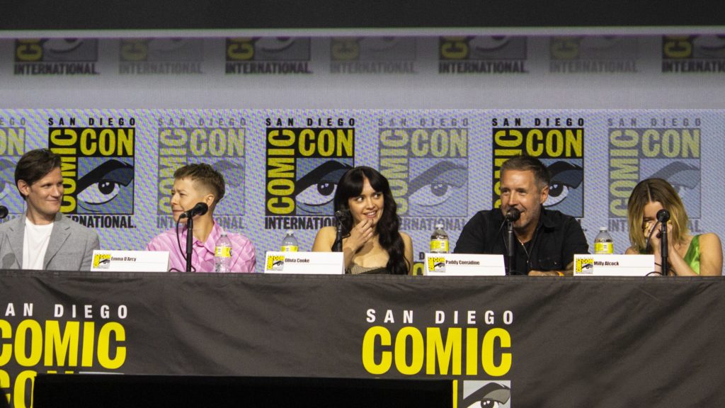 Matt Smith, Emma D'Arcy, Olivia Cooke, Paddy Considine, and Milly Alcock at San Diego Comic-Con 2022