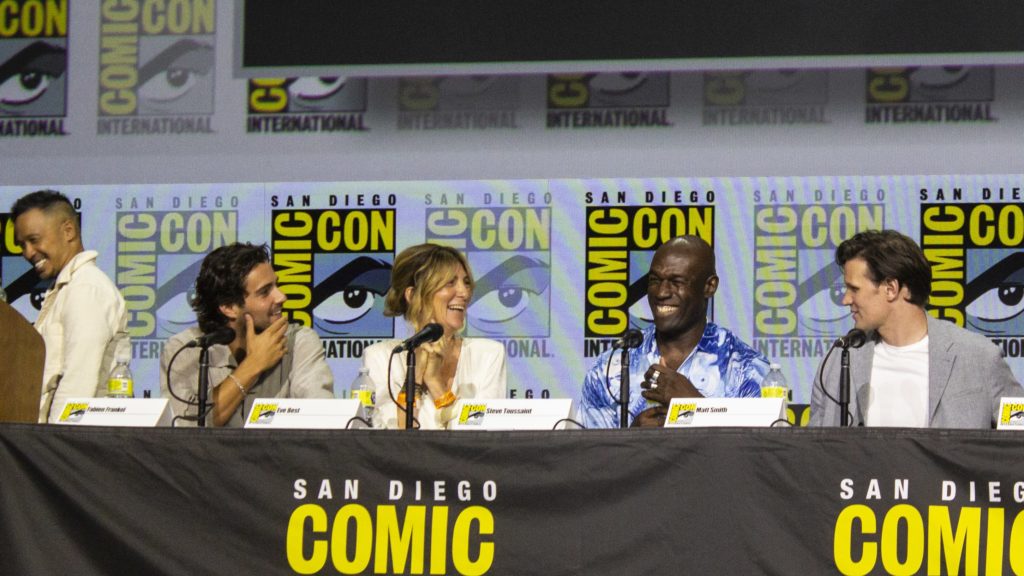 Jason Concepcion, Fabien Frankel, Eve Best, Steve Toussaint, and Matt Smith at San Diego Comic-Con 2022 (House of the Dragon panel)