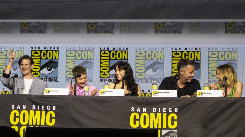 Matt Smith, Emma D'Arcy, Olivia Cooke, Paddy Considine, and Milly Alcock at San Diego Comic-Con 2022