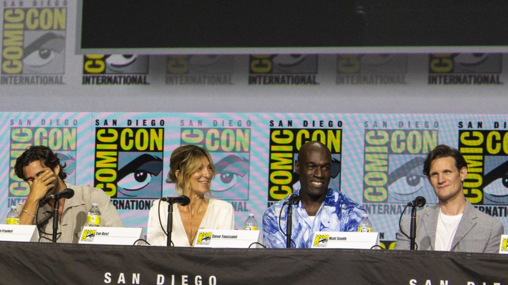 Fabien Frankel, Eve Best, Steve Toussaint, and Matt Smith at San Diego Comic-Con 2022