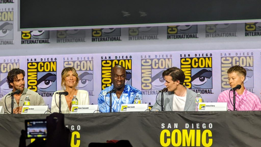 Fabien Frankel, Eve Best, Steve Toussaint, Matt Smith, and Emma D'Arcy at San Diego Comic-Con 2022