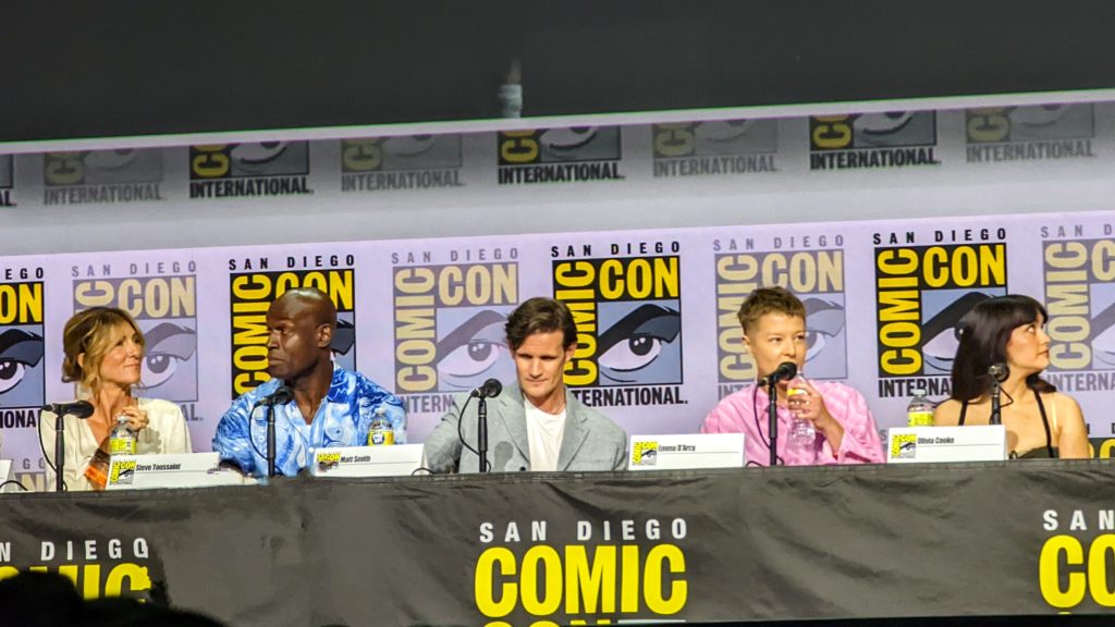 Eve Best, Steve Toussaint, Matt Smith, Emma D'Arcy, and Olivia Cooke at San Diego Comic-Con 2022