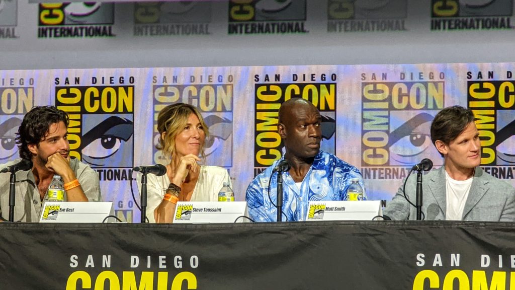 Fabien Frankel, Eve Best, Steve Toussaint, and Matt Smith at San Diego Comic-Con 2022