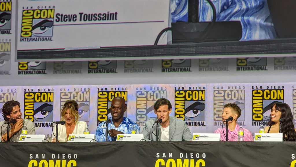 Fabien Frankel, Eve Best, Steve Toussaint, Matt Smith, Emma D'Arcy, and Olivia Cooke at San Diego Comic-Con 2022