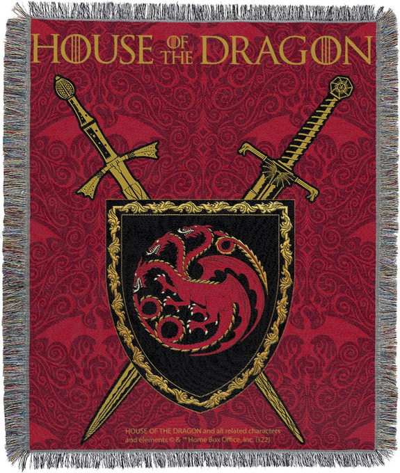 House of The Dragon Woven Tapestry Throw Blanket