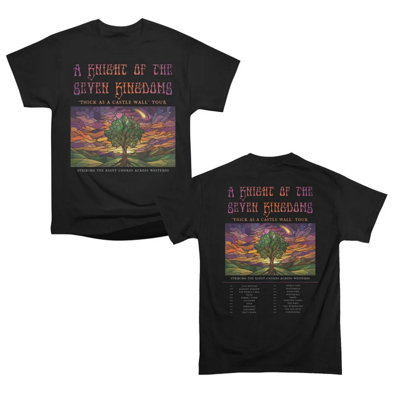 A Knight of the Seven Kingdoms Tour Shirt (Two-Side, Dark)