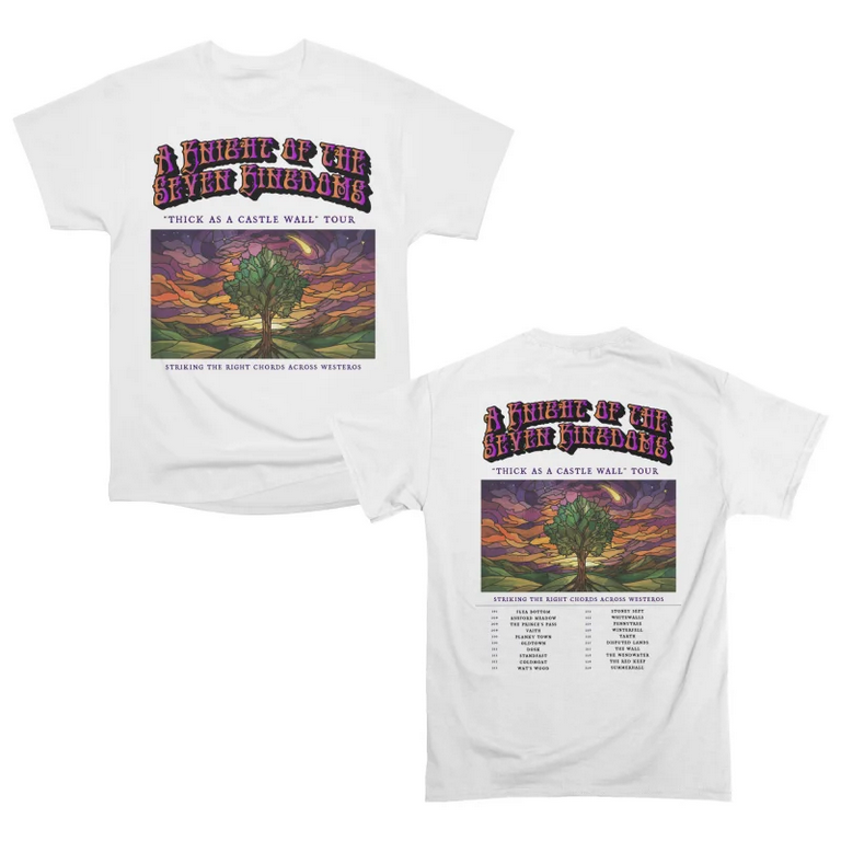A Knight of the Seven Kingdoms Tour Shirt (Two-Side, White)